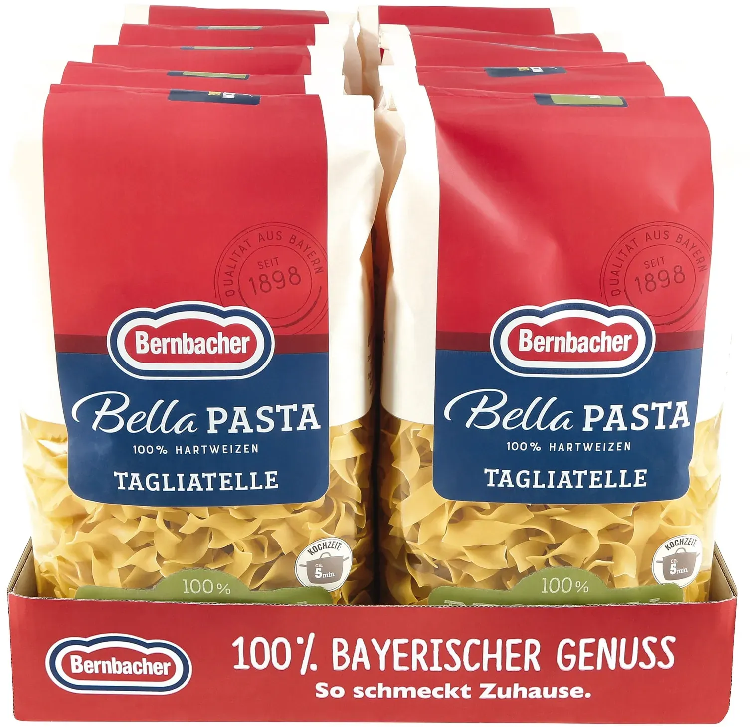 Bernbacher Pasta Tagliatelle 500 g, 10er Pack