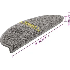 vidaXL Stufenmatte 65 x 21 cm Grau