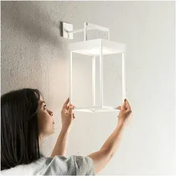 PERENZ Mattweißer Metallträger, um CAGE in eine Wandleuchte zu verwandeln