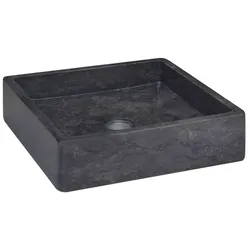 Waschbecken Schwarz 40x40x10 cm Marmor