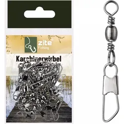 30 Stück Karabinerwirbel in Tüte Angelzubehör Basiswirbel für Angler Größe #8 EINHEITSGRÖSSE