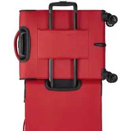 Travelite Chios 4 Rollen Kofferset 3-teilig mit Dehnfalte rot