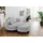 Atlantic Home Collection Loveseat Ravi 114 x 71 x 154 cm Grau mit Stauraumhocker und 4 Zierkissen