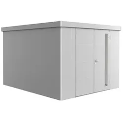 BIOHORT Gerätehaus »Neo«, Metall, BxT: 292 x 348 cm (Außenmaße inkl. Dachüberstand) - silberfarben