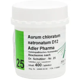 Adler Pharma Biochemie Adler 25 Aurum chloratum natr.D 12 Tabl. 400 St