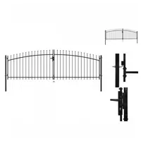 vidaXL Doppelflügel-Gartentor mit Speerspitzen 400×175 cm