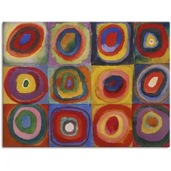 Artland Wandbild »Quadrate und konzentrische Ringe. 1913«, Muster, (1 St.), als Leinwandbild, Poster, Wandaufkleber in verschied. Größen Artland Farbe Bild(er): bunt