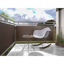 Dynamic24 Polyrattan Sichtschutzmatte 300x100 Balkon Sichtschutz Zaun Windschutz braun