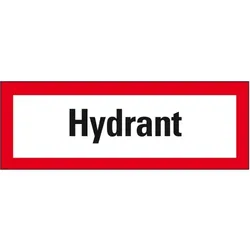 Schild I Feuerwehrzeichen Hydrant, Aluminium, 297x105mm