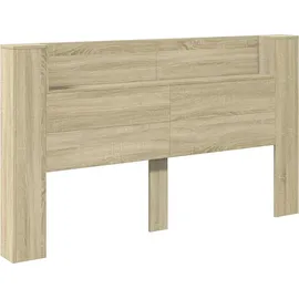 vidaXL Kopfteil-Schrank mit LED mit Regal Sonoma 180 x 16,5 x 103,5 cm
