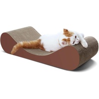 FluffyDream Kratzpappe Kratzbretter Katze für Katzen, Kratzbrett Strapazierfähige Katzenspielzeug Board-Pads, Katzenkratzbretter Katzenkratzer Karton Lounge Bett, 60×24×14cm