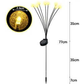 salcar 8 LED Solarleuchten Gartenleuchten 2 set LED Kugel 2 Leuchtmodi Warmweiß