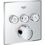 Grohe SmartControl Unterputzmischer, drei Absperrventile, eckige Rosette, 3 Verbraucher, chrom, 29149000