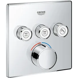Grohe SmartControl Unterputzmischer, drei Absperrventile, eckige Rosette, 3 Verbraucher, chrom, 29149000