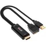 Club 3D Adapter aktiv HDMI auf DisplayPort 1.2 4K60Hz St./Bu. schwarz