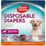 Simple Solution True Fit Einweg-Hundewindeln für Hündinnen – super saugfähig mit Nässeindikator – L/XL (Taille 45,7–68,6 cm) – 30 Stück