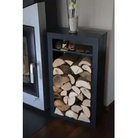 Metalltechnik Dermbach Kaminholzregal Innen Metall Rechteck mit Fach Anthrazit