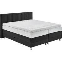 Westfalia Schlafkomfort Boxspringbett, schwarz, B:195cm L:210cm, Bezug: 100% Polyester;Polsterung: