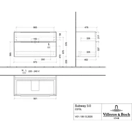 Villeroy & Boch Subway 3.0 97,3 x 57,6 x 47,8 cm nordic oak