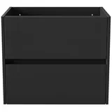Belvit Waschbeckenunterschrank 2 Schubladen 60 x 50 x 45 cm Mattschwarz