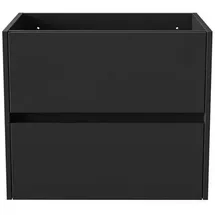 Belvit Waschbeckenunterschrank 2 Schubladen 60 x 50 x 45 cm Mattschwarz