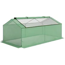 Outsunny Foliengewächshaus Kunststoff Grün 180 x 90 x 70 cm