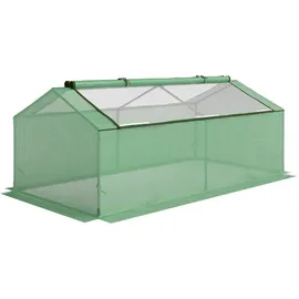 Outsunny Foliengewächshaus Kunststoff Grün 180 x 90 x 70 cm
