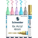 Schneider Paint-It 320 V2 Acrylstifte farbsortiert 4,0 mm, 6 St.