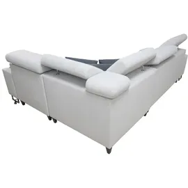 kaiser möbel Elegantes Ecksofa mit Konsole und Ladegerät MORENA II Sawana Dunkelbraun Links - Dunkelbraun