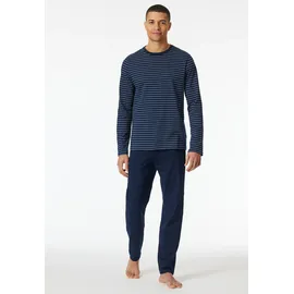 SCHIESSER Schlafanzug Casual Essentials Blau 56