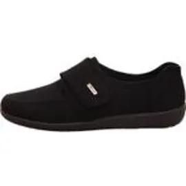 ROHDE Damen Hausschuhe Slipper Klettverschluss trageangenehm Ballerup 2222, Größe:42 EU, Farbe:Schwarz