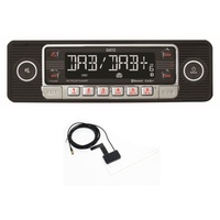 Dietz 1-DIN Dietz Retro Radio DAB+, BT, MP3, USB, RDS, mit Antenne Autoradio (Digitalradio (DAB), FM/UKW, 20,00 W) schwarz