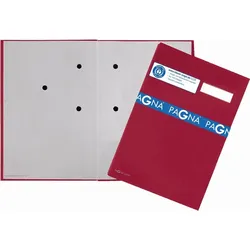 Pagna Unterschriftsmappe 20 Fächer Leinen rot