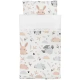 TukuTuk Puppenbettwäsche - Bezug 100% Baumwolle - Puppenbettwäsche für Puppenbett - Füllung 300 g / m2 Vliesstoff - Handgemacht Puppen Bettwäsche Set - Puppenwagen Zubehör (Lullaby Owly)