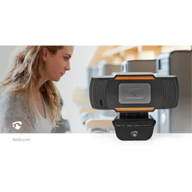 Nedis Webcam | Full HD@30fps | Fixfocus Eingebautes Mikrofon Schwarz