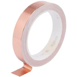 3M ET 1181 Kupferfolie glatt, mit leitfähigem Kleber, Kupfer, 15 mm x 16,5 m x 0,07 mm