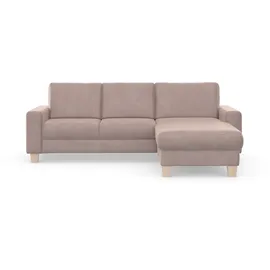 Home Affaire Ecksofa HOME AFFAIRE "Summer L-Form", rosa (altrosa), B:249cm H:91cm T:164cm, 95% Polyester, 5% Polyamid, Sofas, Ecksofa, mit Recamiere, mit oder ohne Bettfunktion und Bettkasten, Cord-Bezug