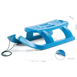 Prosperplast Kinderschlitten Kunststoffschlitten Stahlkufe Rodelschlitten Schlitten Bob blau