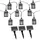Nowa Lichterkette Solarleuchten Aussen LED Solarlampe Gartenlampe Dekoration in Laternenform, Kunststoff schwarz, 30x LED warmweiß, L 200 cm
