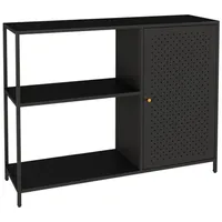 [en.casa] Viitasaari Standregal 100 x 30 x 75 cm Schwarz