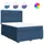 vidaXL Boxspringbett mit Matratze Blau 140x200 cm Stoff