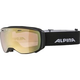 Alpina Estetica QV - Verspiegelte, Selbsttönende & Kontrastverstärkende OTG Skibrille Mit 100% UV-Schutz Für Erwachsene, black matt, One Size