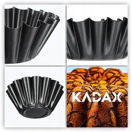 Kadax Gugelhupfform, aus Blech mit Antihaftbeschichtung, 21 cm, Schwarz