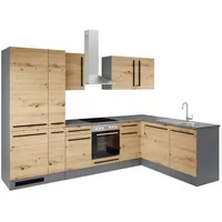 P & B Winkelküche Jazz L-Form 310 cm braun