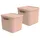 Rotho Maloja Aufbewahrungsbox 39,5 x 38,0 x 34,0 cm 2-tlg. rosa