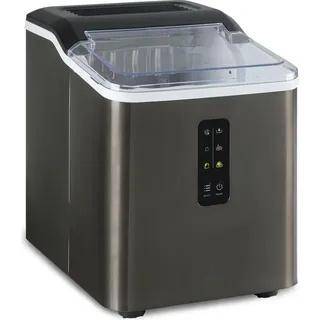 Klarstein Eiswürfelmaschine für Zuhause Camping Gastro, Schnelle Mini Eiswürfelmaschine Klein, Profi Eismaschine für Große Kleine Klare Eiswürfel, Selbstreinigend mit 1,5l Eiswürfelbehälter, 12kg/24h