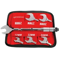 ROTHENBERGER Drehmoment-Gabelschlüssel-Set 17-29mm in praktischer Tragetasche