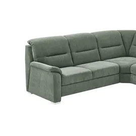 meinSofa Eckcouch Flachgewebe 2-Sitzer Grün