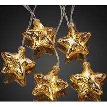 Hellum LED-Lichterkette Echtglas 10 tlg. Weiß