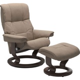 Stressless Relaxsessel STRESSLESS Mayfair Sessel Gr. ROHLEDER Stoff Q2 FARON, Classic Base Wenge, Relaxfunktion-Drehfunktion-PlusTMSystem-Gleitsystem, B/H/T: 75 cm x 99 cm x 73 cm, beige (beige q2 faron) Lesesessel und Relaxsessel